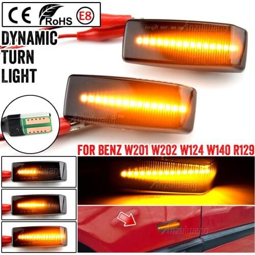 LED Side Marker Lights Car Turn Signal Repeater Lamp For Mercedes-Benz W201 190 W202 W124 W140 R129 SL-CLASS
