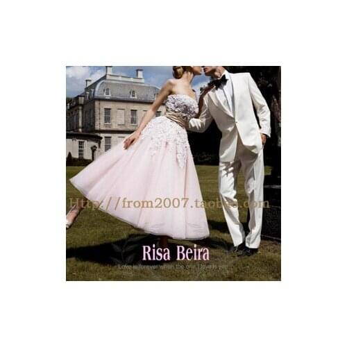 A-line 2018 new Fashion Vestido De Novia Sweet Beaded Plus Size Sexy Water Lace appliques Unique Bridal Gown bridesmaid dresses