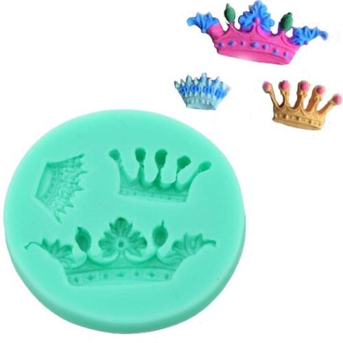 Three Crown Fondant Molds Cake Decorating Tools Products For Kitchen Accessories Cyan Outside Baking Form For Cake Free Shipping
