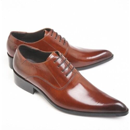 Trending Brand Shoes Men Genuine Leather Business Dress Formal Shoes Mens British Style Cow Leather Shoes Classic Oxfords