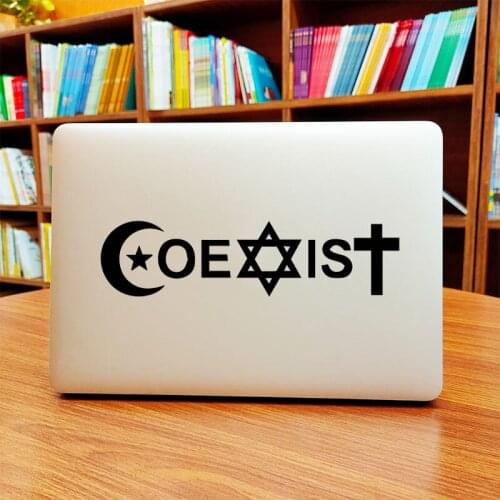 Coexist Symbol Combine Laptop Sticker for Macbook Decal Pro 16" Air Retina 11 12 13 14 15 Inch Mac Book Vinyl Notebook Case Skin