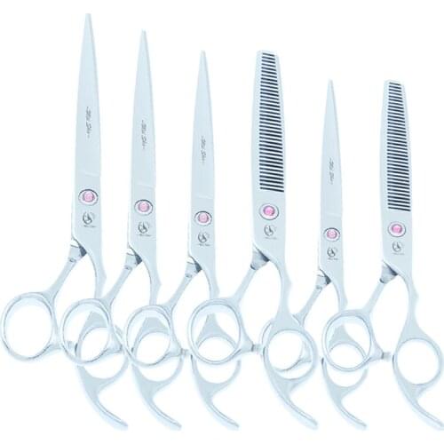 6.5" 7.0" 7.5" 8.0" Dogs Scissors Japan Steel Professional Grooming Scissors Animals Thinning Shears Pets Cutting Tijeras B0066A