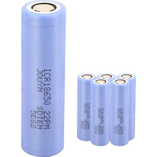 1-10PCS ICR18650 22P 2200MAH 3.7V 18650 Rechargeable Battery High Performance Li-ion Batteries High Discharge Power Lithium Cell
