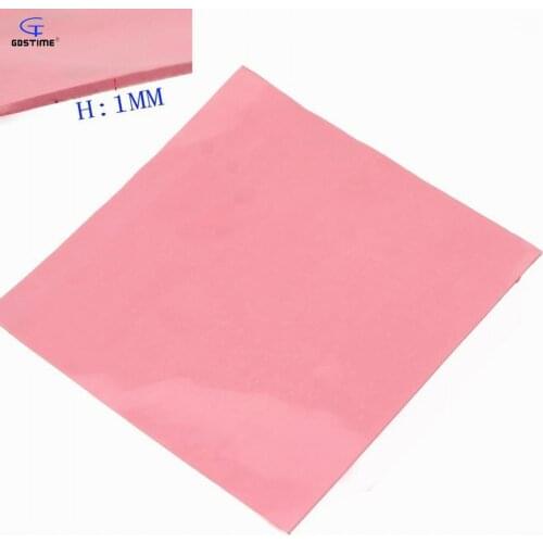 2 pcs Thermal Pad 1mm 100x100x1mm IC Chips GPU CPU Silicone Conductive Pads Heatsink Cooling Pink 100mm x 1mm