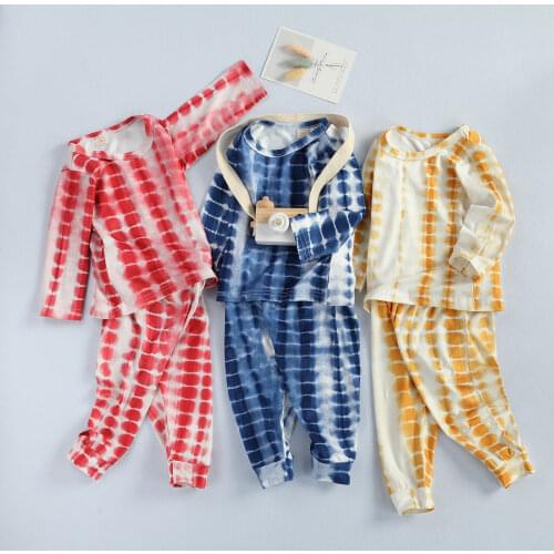 2020 Infant Kids Baby Girls Boys Clothes Sets Print Pullover Long Sleeve Top T-shirt Pants 2Pcs Outfits 1-5Y
