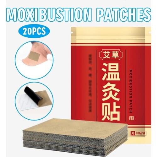 3x 20pcs Moxibustion Moxa Therapy Warm Muscle Patches Pain Relief Stickers Back Muscle Pain Patches Wormwood Pain Relief