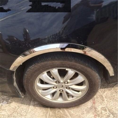 Car Styling for Hyundai Solaris Verna i25 Accent Grand Avega 2010-2016 Stainless steel car wheel eyebrow trim strip trim