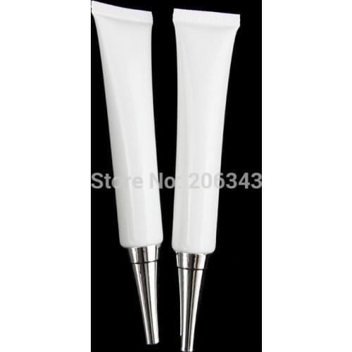 20ml white mildy wash soft tube or butter / handcream tube with silver lid