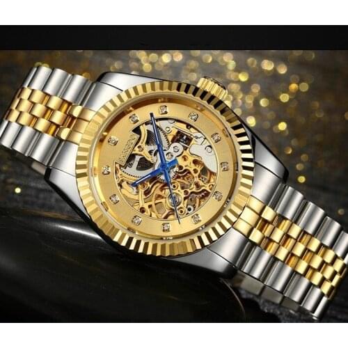 38mm Sangdo Luxury watchesho llow out Automatic Self-Wind movement Mechanical watches Mens watch SD057S