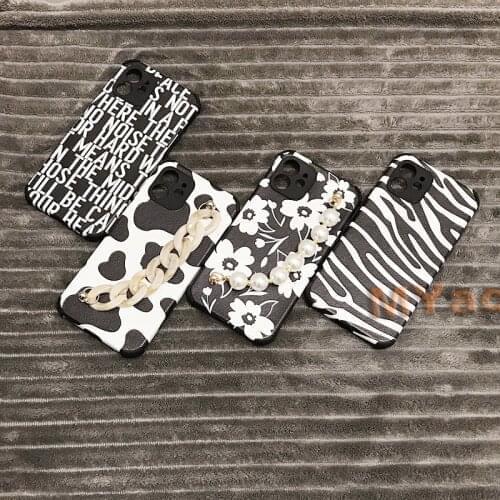 White Black Cow Zebra Symbol Pattern Bracelet Phone case for Oppo Realme 5 6 7 7i X50 Pro C15 C11 C12 C17 V5 Narzo 20 Pro 30A
