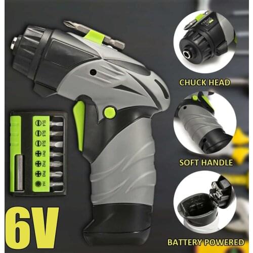 Home DIY Rotatry Tools Portable Cordless Mini Electric Drill Batteries Powered Wireless Screwdriver Set With LED Light+Drill Set