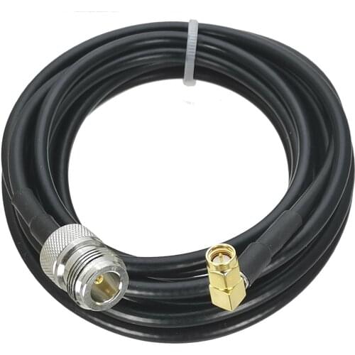 1Pcs Cable N female jack to SMA male plug right angle Connector RG58 RF Jumper pigtail 6inch~20M