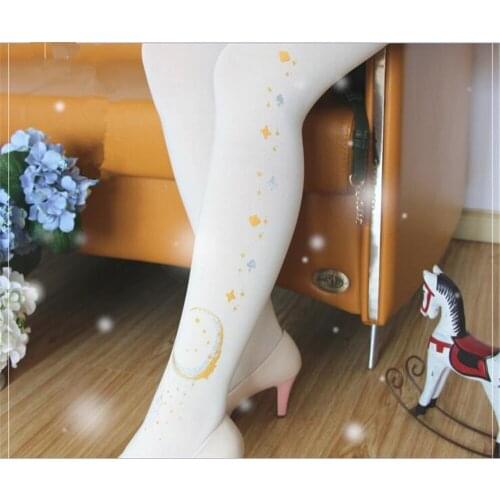 Girls Pantyhose Halloween Cosplay Theme Nights Lolita Stockings Pantyhose Gothic Style Retro Printed Tights D058