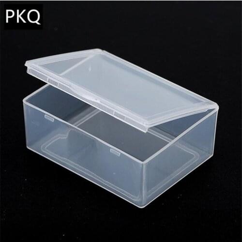 5pcs/lot Small Plastic Box Clear Storage Organizer Multipurpose Display Case Plastic Jewelry Bead Storage Boxes