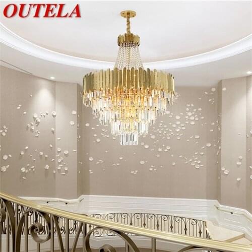 OUTELA Chandelier Gold Pendant Lamp Fixtures Postmodern LED Light for Home Living Dining Room Villa