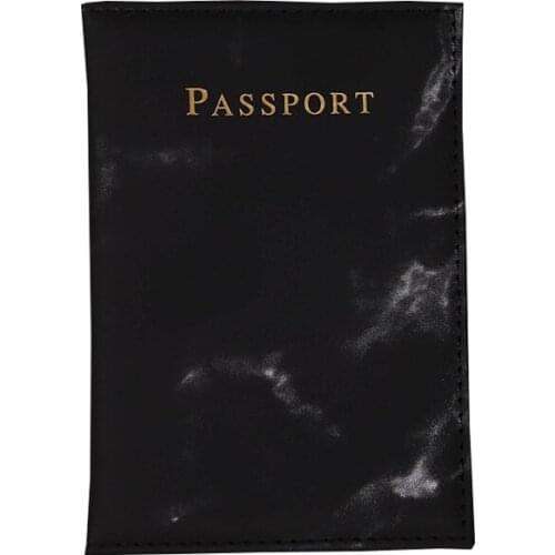 Pu Leather Marble Style Fashion Women Men Passport Cover Travel ID Credit Card Passport Holder Packet Wallet Purse Bags Pouch