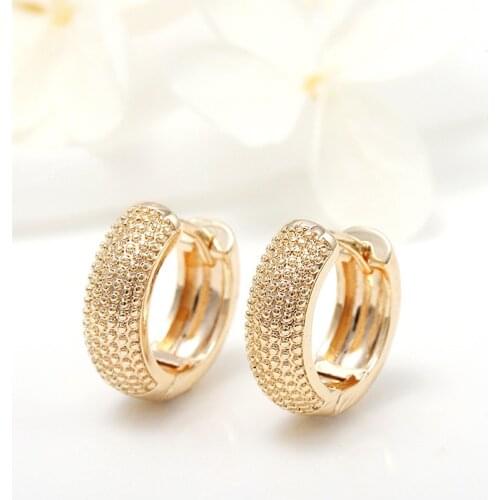 Trendy Gold Plated Prevent Allergy Mini Hoop Earrings For Women Simple Ear Buckle New Circle Earrings Jewelry Accessories