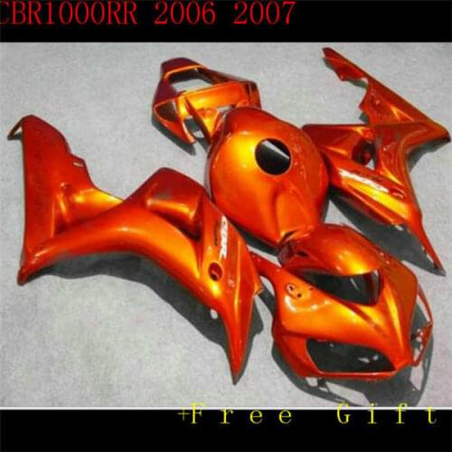 Molding motorcycle fairing for CBR1000RR 06 07 CBR 1000RR 2006 2007 all glossy orange red fairings set