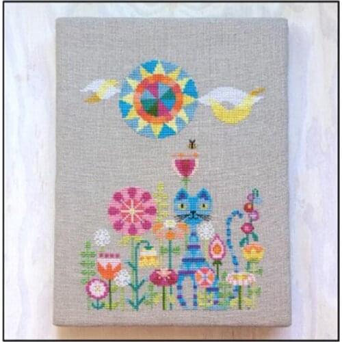 11/14/16/18/27/22/25ct Counted Cross Stitch Kit Flower Garden Cat and Flowers sunflower sun