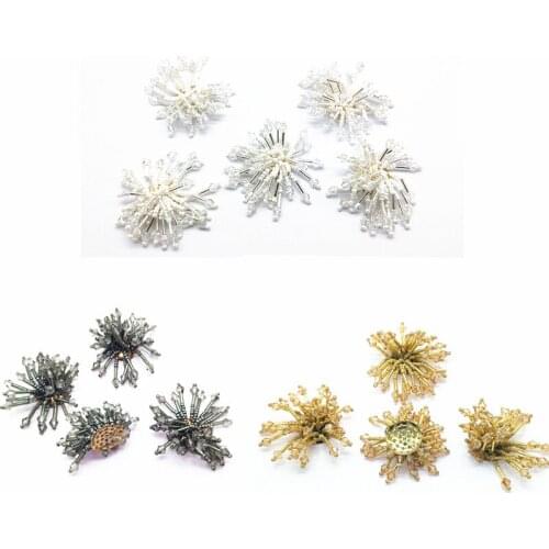 New arrival! 22x16mm Hand made Weave Mini glass Imitation pearls charm for Earrings parts,Accessories,hand Made Jewelry DIY