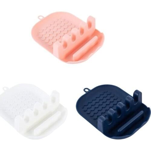 Kitchen Spoon Rest Rack Utensil Spatula Holder Heat Resistant Storage Shelves