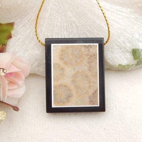 Natural Obsidian Cabochons Bead For Jewelry Making Diy Charms Pendant 32x29x6mm 14.3g