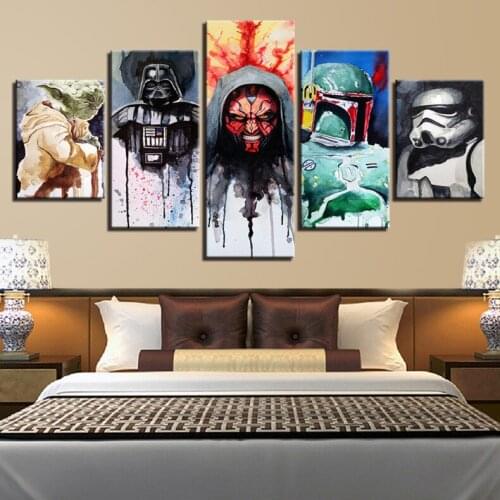 Star War Decorations for 5 Part Movie HD Poster Living Room Decoration Room Decor Anime Wall Art Star War Poster Wall Decor