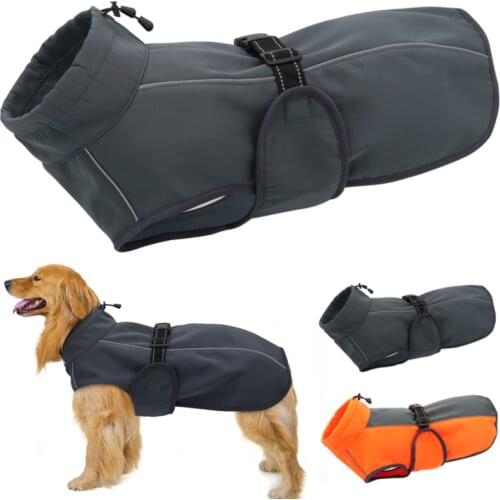 Winter Dog Clothes Waterproof Big Dog Coat Jacket Warm Reflective Clothing for Medium Large Dogs Bulldog Golden Retriever