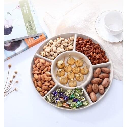 1PC 28.5CM Fruit Plastic Plates For Food Family Dessert Dish Snack Dish Party Home Maintenance Tray Plate Petisco OK 0810