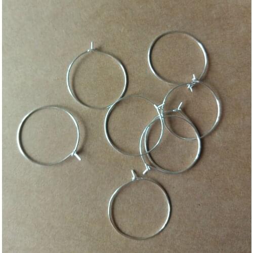 100pcs Hoop Earrings Round Big Hoop Smooth Earrings Simple Style Ears Clear Circle Charm Earrings For Women Diy Accessories
