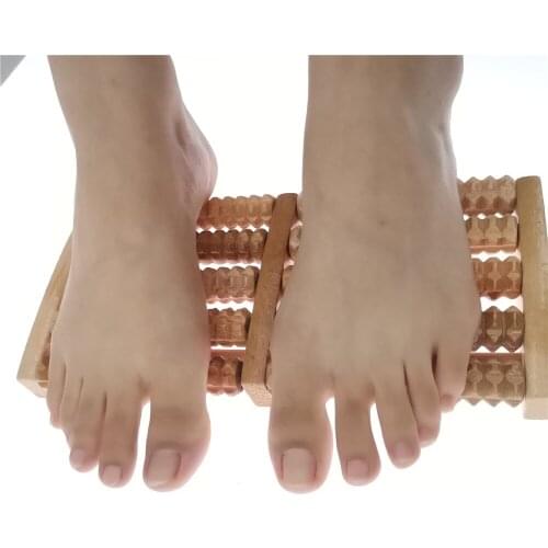 3/5 Raw Wooden Foot Roller Wood Care Massage Reflexology Relax Relief Massager Spa Gift Anti Cellulite Foot Massager Foot Care