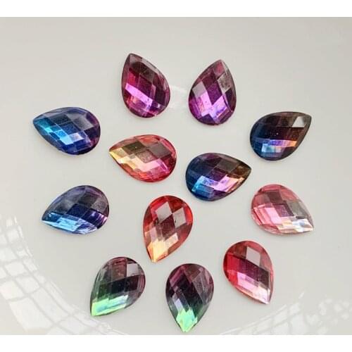 30PCS 10*14mm Rhinestone tears crystal drops beads beads rhinestone clothing craft charm jewelry 3D manicure craft DIY art decor