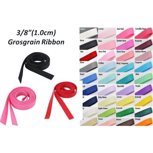 50yd 3/8"(1.0cm)Wide Grosgrain Ribbon- Diy Packaging Decoration Clothing Materials