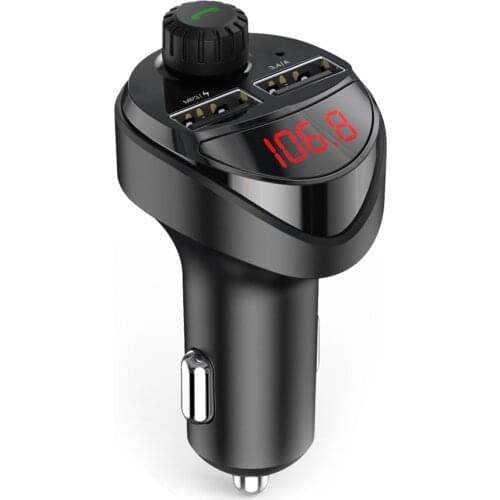 VODOOL Car 4.2 FM Transmitter Wireless Hands Free FM Radio Adapter TF Card Pendrive MP3 Player 3.4A Dual USB Charger