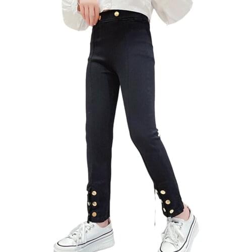 Girls Pants Solid Color Girl Pants Children Casual Style Trousers For Children Spring Autumn Girls Clothing 6 8 10 12 14
