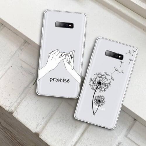 Dandelion Feather Text Phone Case Transparent For Samsung Galaxy A S 7 8 11 21 50 30 81 51 90 5G 20 E Ultra M60S