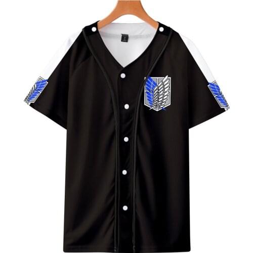 Cute Unicorn Japan Anime Attack On Titan 3d baseball T Shirt Halloween Party Eren T-shirt cosplay Costumes Streetwear Tshirt Tee