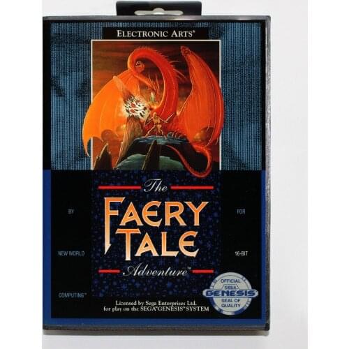 16 bit Sega MD game Cartridge with Retail box - Faery Tale Adventure game card for Megadrive Genesis system