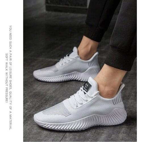 Men Shoes Breathable White Trendy Sneakers Men Original Casual Light Walking Big Size Man Tennis Shoe Zapatillas Hombre