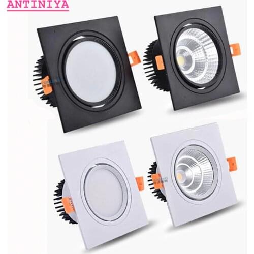 4 types Square Dimmable ceiling recessed LED downlights Ceiling Lamp 7W 9W 12W 15W 18 AC85-230V LED Spot Lights Indoor Lighting