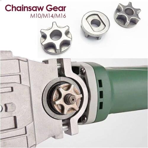 M10/M14/M16 Chainsaw Gear 100 115 125 150 180 Angle Grinder Replacement Gear Sawing Sprocket Chain Wheel for Chainsaw Bracket