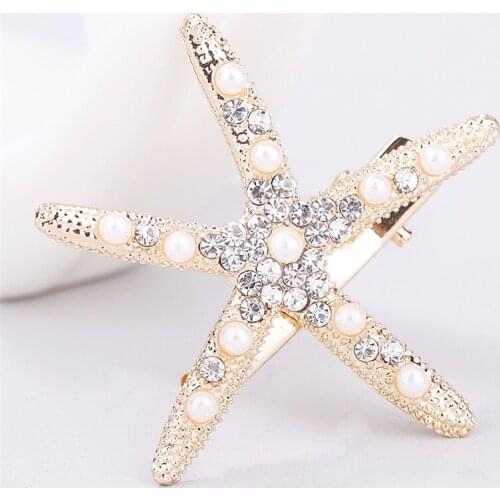 Fashion Hot Lady Girl Beach Wedding Natural Starfish Sea Star Hair Clip Hairpin Shiny hair clip elegant