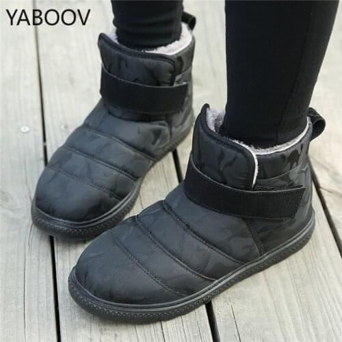 Men Women Boots Anti-Skidding Waterproof Shoes Man Woman Winter Shoes Short Plush Keep Warm Snow Boots Unisex Snowboots 47