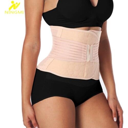 NINGMI Modeling Belt Body Shaper Waist Trainer Slimming Postpartum Belly Band Pulling Underwear Corsets Firm Abdomen Strap