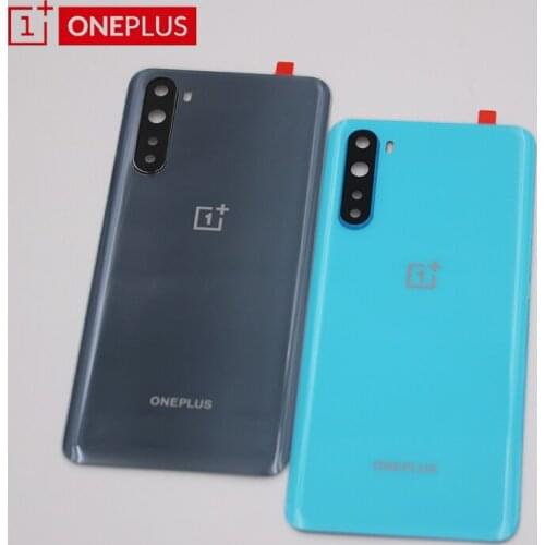 100% NEW OnePlus Nord Battery Cover Back Glass Rear Door Housing Case Back Panel Battery Cover+Camera Lens Frame One Plus 1+nord