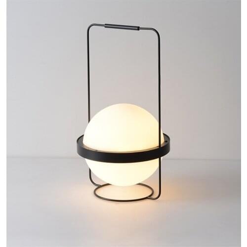 Popular Design Modern Frosted Glass Black Metal LED Table Light Home Decoration 3000K 4000K 6000K Lighting Desk Light
