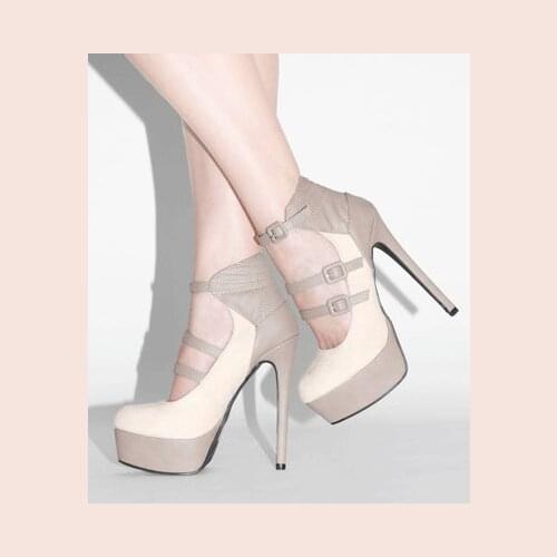 Summer sandals shoes for women high heels Closed toe ankle straps buckle platform sandals zapatos mujer