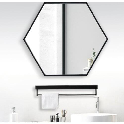 Six Side Aluminum Alloy Bathroom Mirror Creative Decor