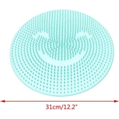 H7JC Silicone Bath Massage Cushion Shower Exfoliating Foot Scrubber Brush Strong Suction Cup Anti-Slip Bathroom SPA Salon Pad