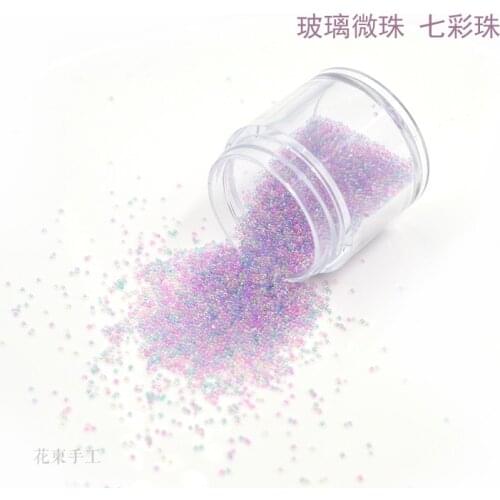 Flower Invitation Glass beads 10 grams large bottle transparent beads bubble beads material transparent ball